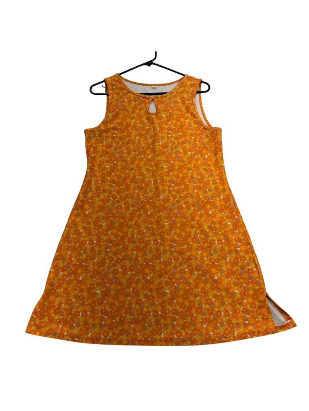 Nuu Muu Keyhole Neck Athletic Floral Print Stretchy Dress Size Large Sunflowers